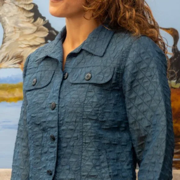 Coldwater Creek Crinkle Diamond Quilted Jacket - Picture 10 of 16